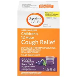 Signature Select/care Grape Flavored Chidlrens Cough Relief Liquid - 3 Fl. Oz.