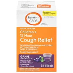 Signature Select/care Grape Flavored Chidlrens Cough Relief Liquid - 3 Fl. Oz.