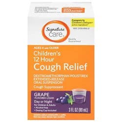 Signature Select/care Grape Flavored Chidlrens Cough Relief Liquid - 3 Fl. Oz.