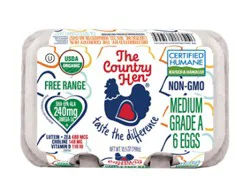 The Country Hen Heirloom Organic Eggs - 6 Count