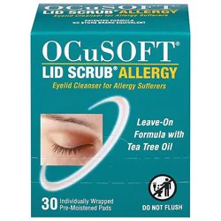 Ocusoft Lid Scrub Allergy Eye Cleanser Pads - 30 Count