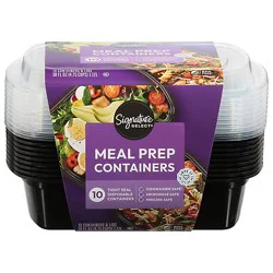 Signature Select Meal Prep Containers With Lids - 10 Ct