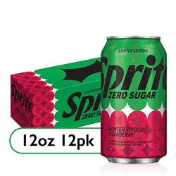Sprite Winter Spiced Cranberry Zero Sugar Pack - 12-12 Fl. Oz.