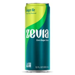 Zevia Zero Sugar Ginger Ale Soda - 12 Fl. Oz.