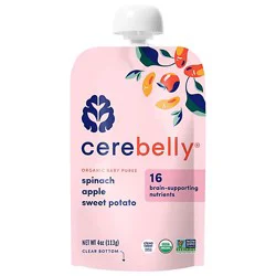 Cerebelly Puree Baby Spinach Apple - 4 Oz