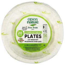 Open Nature Plates Compostable 6 In - 20 Ct