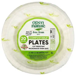 Open Nature Plates Compostable 6 In - 20 Ct