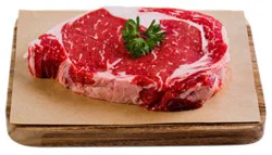 Usda Choice Beef Ribeye Steak Boneless From Ranches In The Pacific Northwest - .75 Lb.