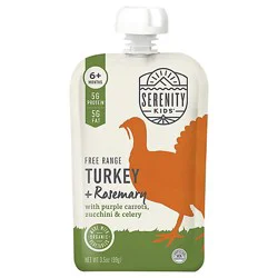 Serenity Kids Pouch Turkey With Carrots Zucchni - 3.5 Oz
