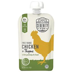 Serenity Kids Pouch Free Range Chicken Thyme - 3.5 Oz