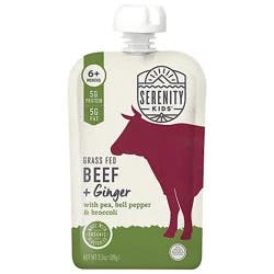 Serenity Kids Grass Fed Beef & Ginger Pouch - 3.5 Oz