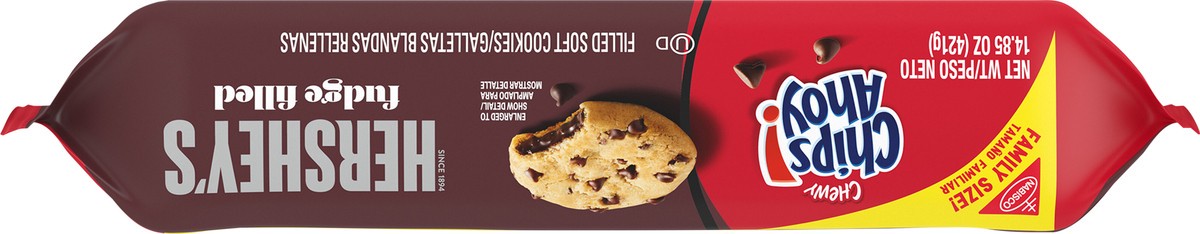 slide 2 of 13, Chips Ahoy! Chewy Hershey's Fudge Filled Soft Cookies Family Size - 14.85 Oz, 14.85 oz