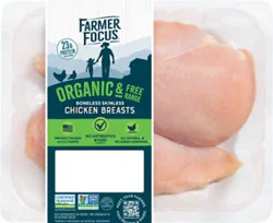 Farmer Focus Boneless Skinless Organic Chicken Breasts - 1 Lb