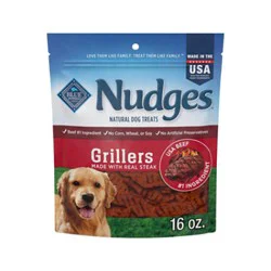 Blue Buffalo Nudges Grillers Natural Dog Treats Made In The Usa With Real Steak - 16 Oz