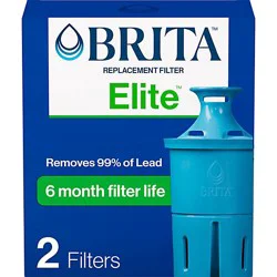 Brita Advanced Carbon Core Technology Made Without Bpa Elite Water Filter - 2 Count