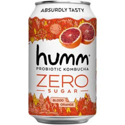 Humm Blood Orange Zero Sugar Kombucha - 12 Oz
