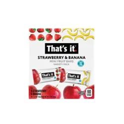 That's It Strawberry And Banana Mini Fruit Bars - 6 Oz