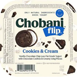 Chobani Flip Cookies & Cream Greek Yogurt - 4.5 Oz