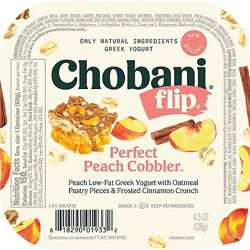 Chobani Flip Low Fat Perfect Peach Cobbler Greek Yogurt - 4.5 Oz