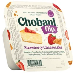 Chobani Flip Low Fat Strawberry Cheesecake Greek Yogurt - 4.5 Oz