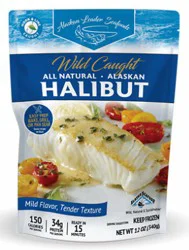 Halibut Alaska Wild Skinless Boneless Bag - 12 Oz