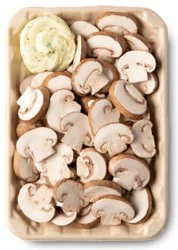 Baby Bella Mushrooms Sliced With Roasted Garlic Butter - 8.75 Oz