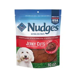 Blue Buffalo Nudges Jerky Cuts Dog Treats With Natural Ingredients Steak - 10 Oz