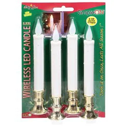 Brite Star 9.5in Led White Candles - 4 Count