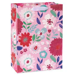 American Greeting Pink Floral Medium Gift Bag - Each
