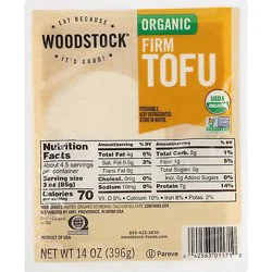 Woodstock Farms Organic Firm Tofu - 14 Oz