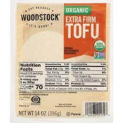 Woodstock Farms Organic Extra Firm Tofu - 14 Oz