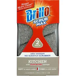 Brillo Scrub Max Kitchen Scrubber Sponge - 2 Ct