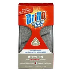 Brillo Scrub Max Kitchen Scrubber Sponge - 2 Ct