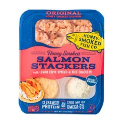Honey Smoked Salmon Stackers Original - 3 Oz