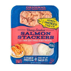 Honey Smoked Salmon Stackers Original - 3 Oz