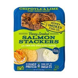 Honey Smoked Fish Chipotle Lime Salmon Stackers - 3 Oz