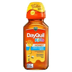 Vicks Dayquil Kids Cold And Cough Plus Mucus Relief Made With Real Honey For Kids 6 Plus - 8 Fz