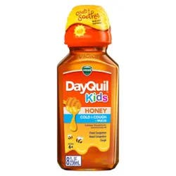 Vicks Dayquil Kids Cold And Cough Plus Mucus Relief Made With Real Honey For Kids 6 Plus - 8 Fz