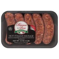 Bianco & Sons Hot Italian Pork Sausage - 16 Oz