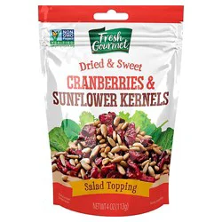 Fresh Gourmet Cranberries And Sunflower Kernels - 4 Oz