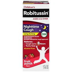 Robitussin Childrens Nighttime Cough Long Acting Dm - 4 Oz