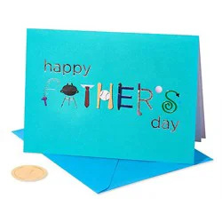 Papyrus Illustrated Lettering Father's Day Card - Each