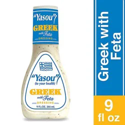 Yasou Greek With Feta Dressing - 9 Fl. Oz.