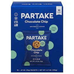 Partake Foods Mini Chocolate Chip Cookies - 6.7 Oz