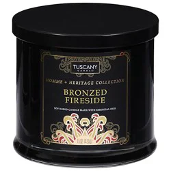 Tuscany Home & Heritage Bronzed Fireside Candle - 15 Oz
