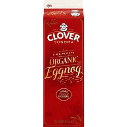Clover Sonoma Organic Eggnog Quart - 32 Oz