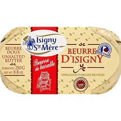 Isigny Ste Mere Churned Unsalted Brick French Butter - 8.8 Oz