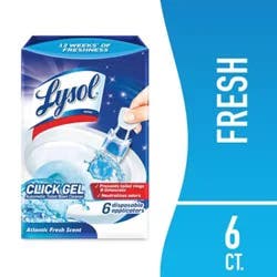 Lysol Click Gel Atlantic Fresh Automatic Toilet Bowl Cleaner - 6 Ct