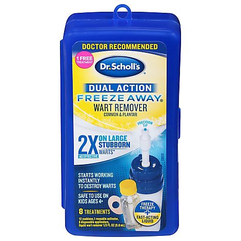 slide 1 of 1, Dr Scholls Dual Action Freeze Away Wart Remover - 7 Count, 7 ct