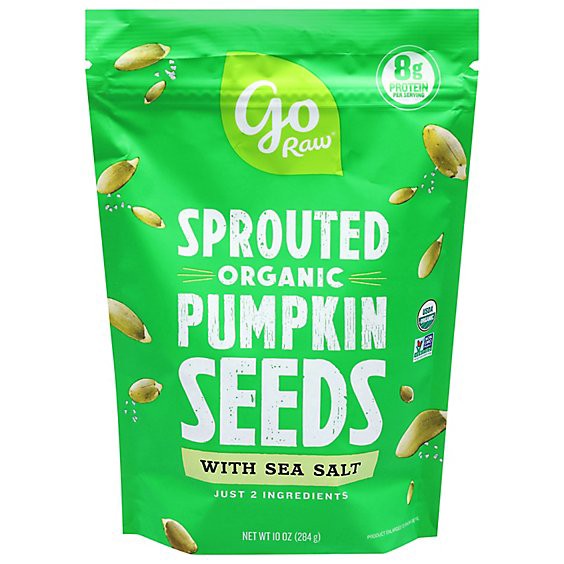 slide 1 of 1, Go Raw Sprouted Pumpkin Seeds With Seasalt - 10 Oz, 10 oz
